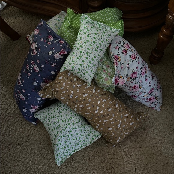 Handmade Purse Pillow 2 for $20 Polka Dot & Floral Design All colors 16x8 large - Picture 4 of 7